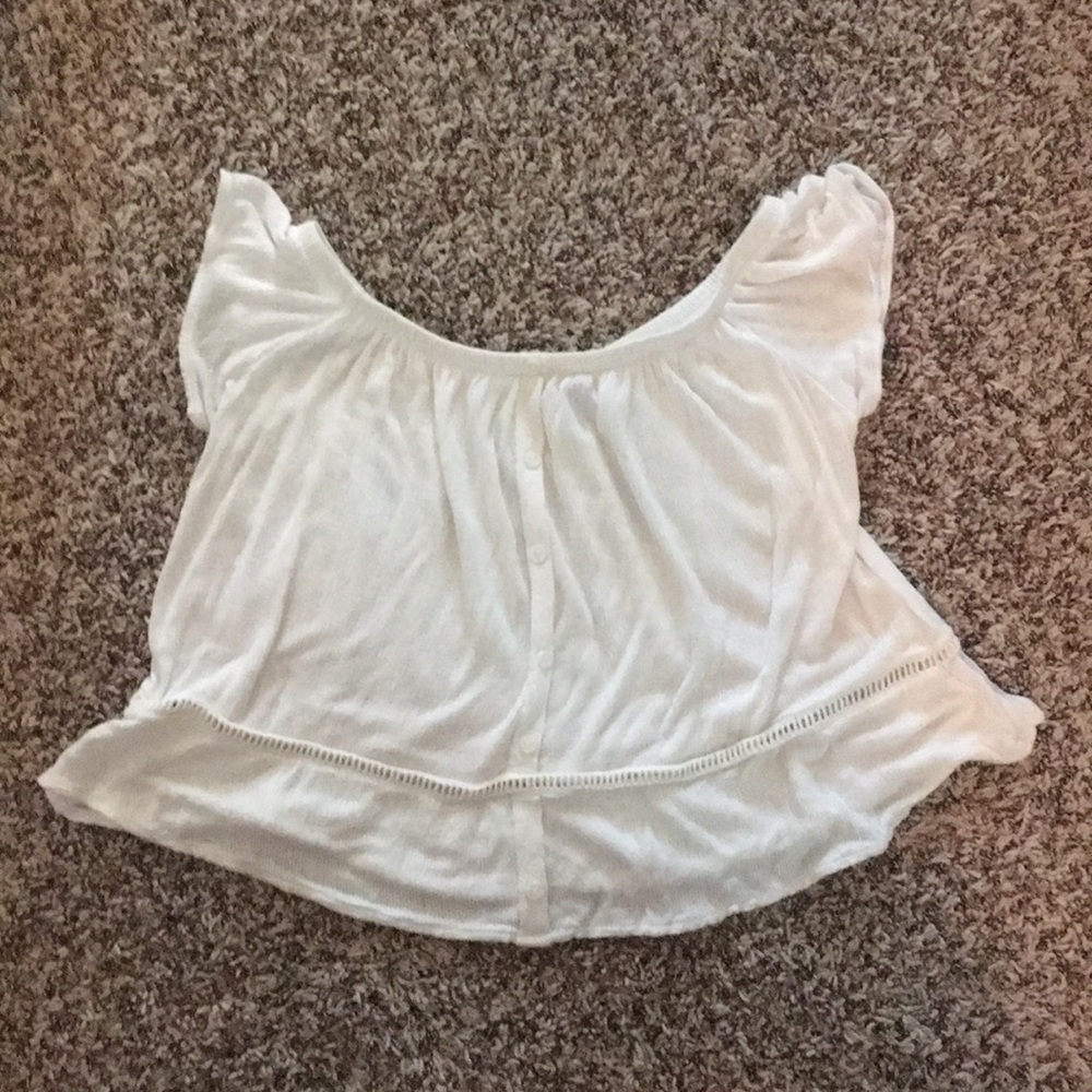 White Boho Crop Top